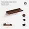 Boswillon Floating Shelves Set of 2 Farmhouse Wall Shelves with Lip Display Picture Ledge Shelf for Bedroom Living Room Bathroom Kitchen Walnut