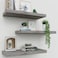 Upassion Floating Shelves for Wall Set of 3 16 Gray Wall Shelves for Home Decor Frame Display Floating Shelf for Living Room Bedroom Bathroom Kitchen