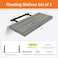 Upassion Floating Shelves for Wall Set of 3 16 Gray Wall Shelves for Home Decor Frame Display Floating Shelf for Living Room Bedroom Bathroom Kitchen