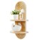 SweetSage Wooden Arched Wall Shelf Boho Decor Floating Shelves Book Display Rainbow Shelf for Home Bedroom Living Room Nursery Office 22 x 118 Inches Natural