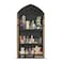 FNYDOX Gothic Crystal Shelf Display for Wall Wooden Trinket Shelf Rock Gem Healing Stone Display Shelf Wall Mounted Crystal Holder Trinket Organizer Knick Knack Shelf Gothic Witchy Decor Gifts for Wom