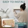 Willowy Real Wood White Shelves for Wall 17 inch 3 Pack Easy to Install Template and Video Included White Wall Shelves Shelves for Room Decorative Wall Shelf