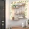 FKSLIFE Hanging Shelves for WallMacrame Hanging Plant Shelf with Vine Lights 5 Tier Rope Floating Shelf Wood Organizer Storage Rack Boho Wall Decor Aesthetic for Succulents Bedroom Bathroom Kitchen