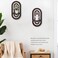 SweetSage Boho Decor Wall Floating Shelves with Arched Wood Design Small Decorative Display Wall Shelf Set of 2 for Bedroom Living Room Dark Brown