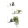 MITIME Floating Shelves Set of 3 Rustic Solid Wood Floating Shelf Wall Storage Shelves for Living Room Bedroom Bathroom Kitchen Laundry Officeno Drill ShelfGrey and White Colour LMS