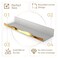 YMVV 157 in Large Golden Reflective Acrylic Mounted Floating Shelf Perfume Organizer Shelf Modern Bathroom Storage Toy Display Organizer Decor 4 Pack