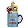 Old World Christmas Best Dad Mug Glass Blown Ornament for Christmas Tree Handcrafted Holiday Decoration Coffee Collection