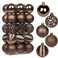Briful 30PCS 236 Christmas Ball Ornaments Shatterproof Brown Christmas Tree Decorations Xmas Tree Balls Halloween Ornaments Dcor