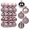 Briful 30PCS 2 Christmas Ball Ornaments Shatterproof Pink Christmas Tree Decorations Xmas Tree Balls Halloween Ornaments Dcor