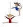 Kurt S. Adler Gymnast Girl Ornaments 2 Assorted
