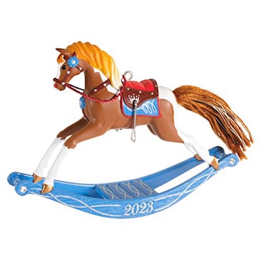 Hallmark Keepsake Christmas Ornament 2023 Rocking Horse Memories Gifts for Kids