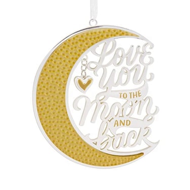 Hallmark Love You to The Moon and Back Christmas Ornament Premium Metal