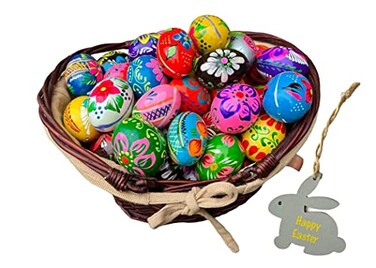 GRANDA Pysanky Pisanki Set of 12 Handpainted Polish Wooden Easter Eggs