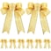 Yumoin 10 Pieces Glitter Christmas Tree Bow Ribbon Bows Christmas Tree Hanging Ornaments for Holiday Christmas Decorations