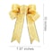 Yumoin 10 Pieces Glitter Christmas Tree Bow Ribbon Bows Christmas Tree Hanging Ornaments for Holiday Christmas Decorations