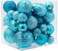LUCKYCHRIS Christmas Ball Ornaments Baby Blue Christmas Tree Decorations with Hang Rope36pcs Shatterproof Christmas Ornaments Set with 6 Styles in 3 SizesSmall Medium Large