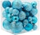 LUCKYCHRIS Christmas Ball Ornaments Baby Blue Christmas Tree Decorations with Hang Rope36pcs Shatterproof Christmas Ornaments Set with 6 Styles in 3 SizesSmall Medium Large