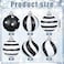 Riceshoot 24 Pcs Christmas Black and White Ball Ornaments Xmas Plastic Stripe Dot Hanging Ball for Christmas Tree Party Decoration Supplies236 Inch