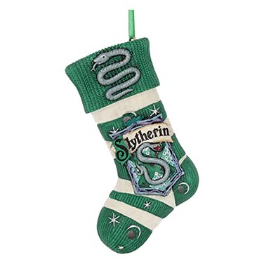 Nemesis Now Officially Licensed Harry Potter Slytherin Stocking Hanging Ornament Green