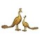 Deco 79 Polystone Peacock Decorative Sculpture Home Decor Statues Set of 2 Accent Figurines 11 8H Gold