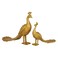 Deco 79 Polystone Peacock Decorative Sculpture Home Decor Statues Set of 2 Accent Figurines 11 8H Gold