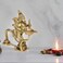 Purpledip Rare and Unique Pure Brass Brahma Aarti Deepak 10224