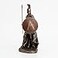 Veronese Design Veronese 9 78 Inch Leonidas Spartan King with Spear and Shield Cold Cast Resin Antique Bronze Sculpture