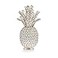 Modern Day Accents Crystal Silver Pineapple Sculpture Clear
