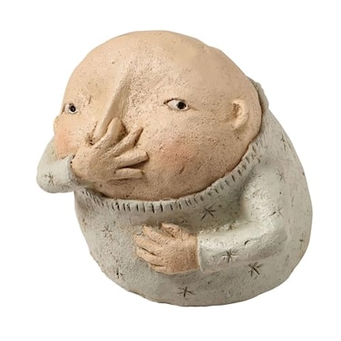 ARTARTIFACT Art Artifact Boy Holding Nose Bathroom Statue Funny Boys Bathroom Decor Bathroom Shelf Sitters 5 High