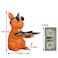 QIANLING Modern Decor Resin Orange Bulldog Tray Statue Tray Storage Key Holder Candy Jewelry Earrings Tray Suitable for Home Decor Modern Art Dining Table Decor Office Small Object Tray