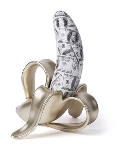 NENBOLEC Banana Statue Abstract Sculpture Decor Modern Gift Table Centerpiece Figurine for Home Room Office Polyresin 134 Inch