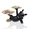 Huhote Resin Bulldog Tray Lying Bulldog Candy Dish Key Holder Bowl Statue for Office Desk Home Decor Figurine Entryway Table Decor Black