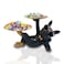Huhote Resin Bulldog Tray Lying Bulldog Candy Dish Key Holder Bowl Statue for Office Desk Home Decor Figurine Entryway Table Decor Black