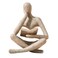 UTTCMK Bookshelf Decor Thinker Statue Abstract Art Reading Thinker Sculpture Figurine Aesthetic Modern Home Decoration for Living Room Office Shelves Coffee Table Desk DecorBeige
