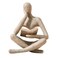 UTTCMK Bookshelf Decor Thinker Statue Abstract Art Reading Thinker Sculpture Figurine Aesthetic Modern Home Decoration for Living Room Office Shelves Coffee Table Desk DecorBeige