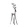 Creative Co-Op Creative CoOp Thin Shaped Cast Aluminum Reindeer Gunmetal Finish
