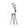 Creative Co-Op Creative CoOp Thin Shaped Cast Aluminum Reindeer Gunmetal Finish
