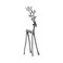 Creative Co-Op Creative CoOp Thin Shaped Cast Aluminum Reindeer Gunmetal Finish