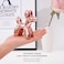 Notakia Cute Ceramics Pink Balloon Dog Statue Crafts Living Room Desktop DecorationsHandmade Modern Small Ceramic Animal Statue Ornament Home Decor Accents Pink Balloon Dog