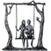 SENNESY 6th Anniversary Iron Sculpture Gift Romantic Couple Statue for Her Handcrafted Black Metal Decor Wedding Valentines Birthday Keepsake