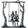 SENNESY 6th Anniversary Iron Sculpture Gift Romantic Couple Statue for Her Handcrafted Black Metal Decor Wedding Valentines Birthday Keepsake