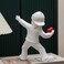 Newmyth Heart Thrower Boy Decorative Statue White Resin Sculpture Modern Art Design 7 x 55 inches