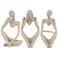 Ozzptuu Sandstone Resin Thinker Style Abstract Sculpture Statue Collectible Figurines Home Office Bookshelf Desktop Decor