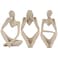 Ozzptuu Sandstone Resin Thinker Style Abstract Sculpture Statue Collectible Figurines Home Office Bookshelf Desktop Decor