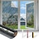 Countewol Upgraded Window Privacy Film One Way Daytime Privacy Static Cling Sun Blocking Anti UV Reflective Window Tint for Home and Office Black SilverLeaves 175 X 787 in