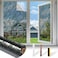 Countewol Upgraded Window Privacy Film One Way Daytime Privacy Static Cling Sun Blocking Anti UV Reflective Window Tint for Home and Office Black SilverLeaves 175 X 787 in