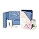 Savor Deluxe Wedding Keepsake Box with 52 Labels 6 Drawers and 8 Vertical Files AcidFree Memory Organizer for Wedding Day Bridal Shower Anniversary Blue No Customization
