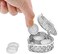 TINGKU 13 English Words Wedding Arras Unity Coins Set with Heart Shaped Box Arras Para Boda Catolica for Wedding Ceremony Silver Coins