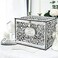 OurWarm Silver Wedding Card Box with Lock Wooden Gift Card Box for wedding decorations for reception wedding card boxes for reception Bridal Shower Decorations Party Reception Anniversary