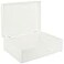 Creative Deco XL White Wooden Box Storage with Hinged Lid 158x118x55in 05 Keepsake Gift Box for Tool Dog Toy Kitchen Storage Wood Chest Trunk